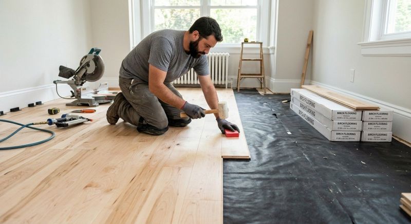 Birch Floor Installation in Azle, TX