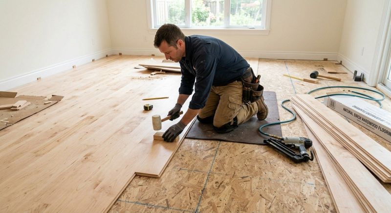 Birch Floor Installation in Azle, TX