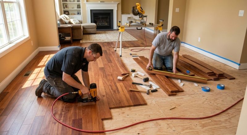 Cherry Floor Installation in Aledo, TX