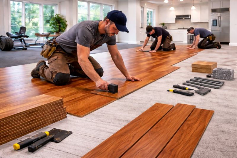 Cherry Floor Installation in Colleyville, TX