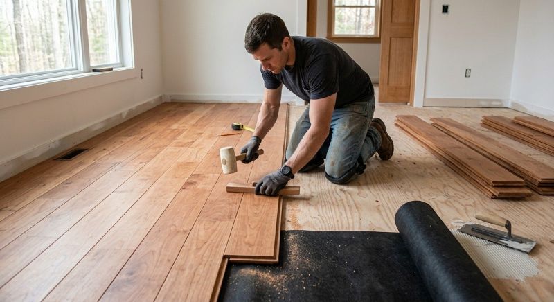Cherry Floor Installation in Decatur, TX