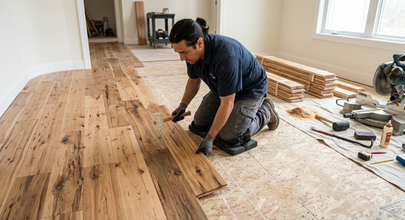 Hickory Floor Installation in Azle, TX