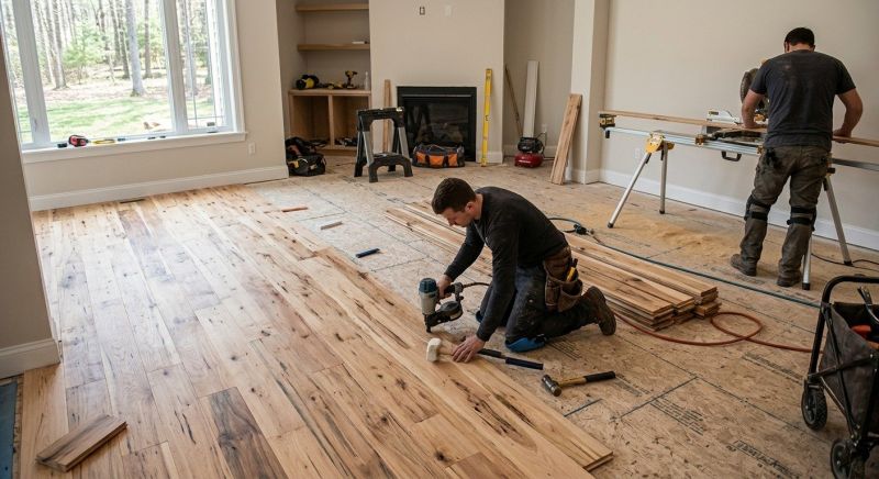 Hickory Floor Installation in Azle, TX