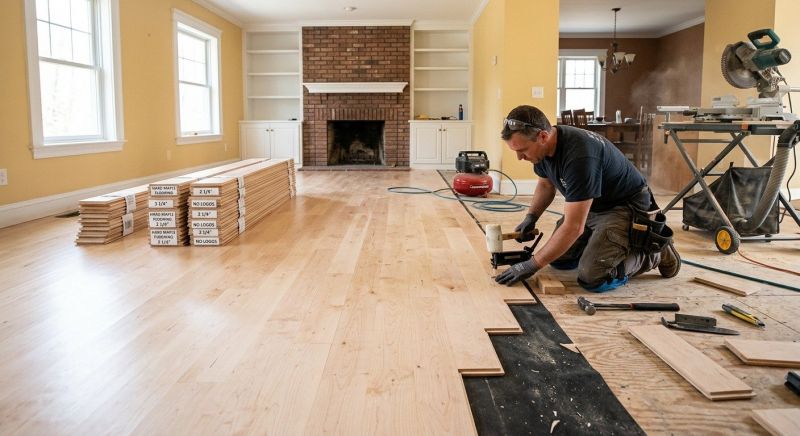 Maple Flooring Installation in Paradise, TX