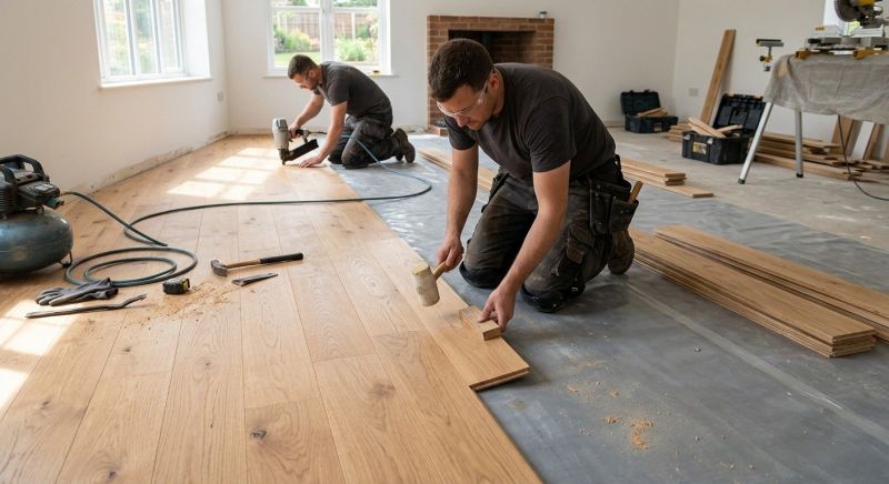 Oak Floor Installation in Parker County, TX