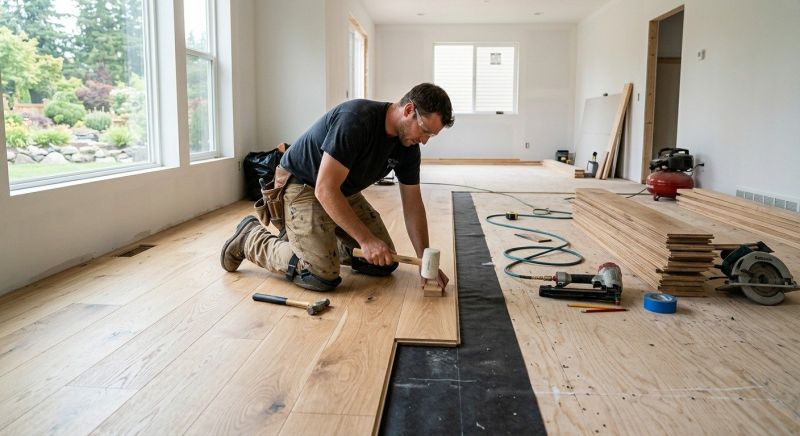 Oak Floor Installation in Springtown, TX