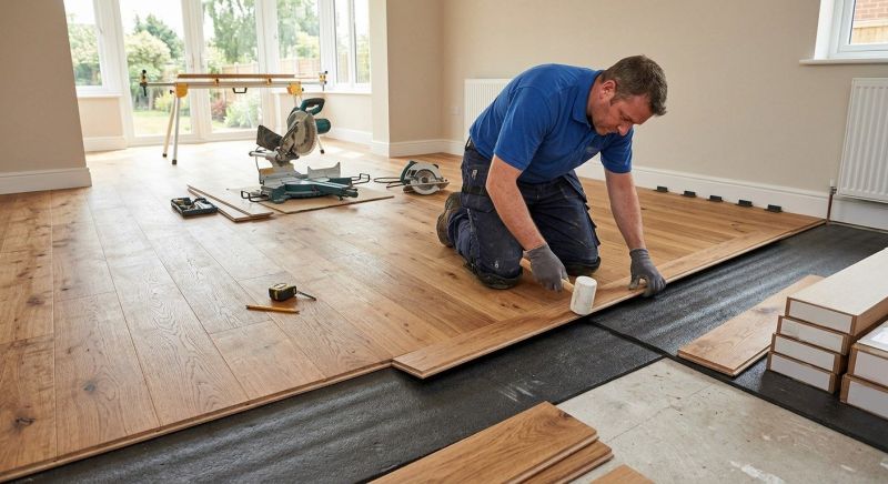Wide Plank Floor Installation in Azle, TX
