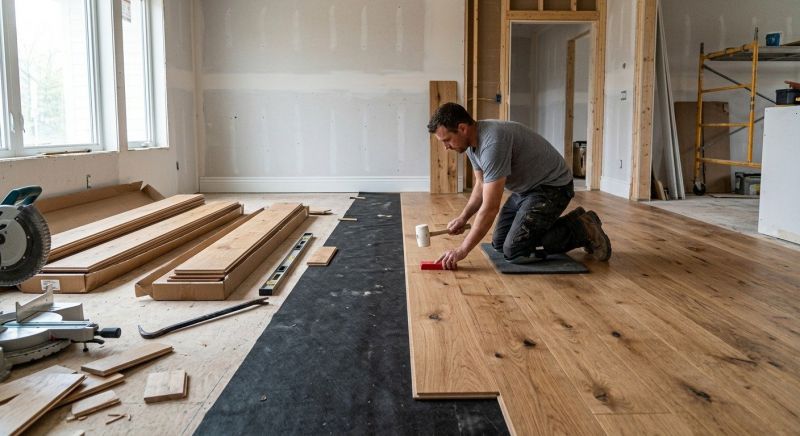 Wide Plank Floor Installation in Azle, TX
